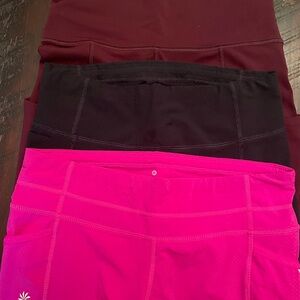 Lot of three capri length Athleta leggings - excellent used condition